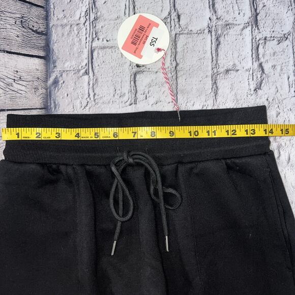 Black Wide Leg Lounge Pants Drawstring Waist Casual Comfy - Picture 10 of 14